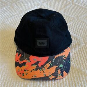 Cookies Black and Orange Cap with Abstract Design